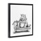 Stupell Industries Hippo Lounging on Chaise Floating Frame By Rachel Nieman